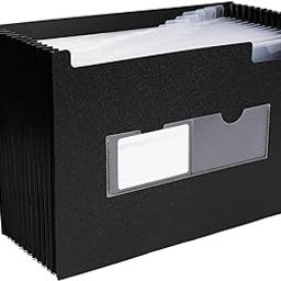 Expanding File Folder | 13 Pockets, Letter Size Accordion Organizer | Durable Document Storage for Home, School, and Office Use (Black)-8