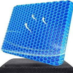 DJ Support Medical-Grade Breathable Gel Seat Cushion with Non-Slip Cover, Double-Sided Honeycomb Design, Durable, Portable for Chair and Car – Back Pain Relief, Spine (Rectangular)-image-55