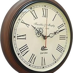 Nautical Gallery Wooden Wall Clock Vintage Unique Style Art Decorative Clock for Home & Office 12 inch - (Brown)-image-56
