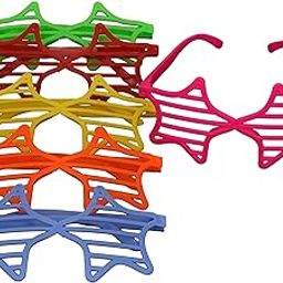 Wanna Party Star Neon Shutter Shades - 6pc-47