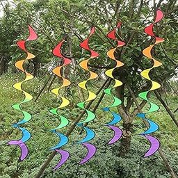 Enakshi (LABEL) Creations 55'' Rainbow Spiral Windmill Windsocks Camping Tent Home Garden Decor ToyToys & Hobbies|Outdoor Toys & Structures|Kites-image-90