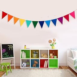 Party Propz Multicolor Pennant Banner - 1Pc, 2.1meter, Happy Holi Decoration Items, Buntings for Decoration, Flag Banner for Decoration, Bunting Flags for Decoration, Buntings for Birthday Decoration-image-5