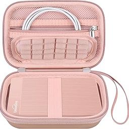 Canboc Hard Case for UnionSine 250GB 320GB 500GB 750GB 1TB 2TB Ultra Slim Portable External Hard Drive HDD, Zipper Mesh Bag fit Flash Drives, USB Cable, SD Card, Rose Gold-4