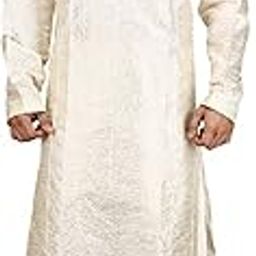 Men's Festive Pintuck Jacquard Sherwani Gold-image-31