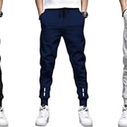 Track Pants for Mens || Joggers for Mens || Men's Sports Regular Fit Polyester Track Pant with Two Side Zipper Pockets (LLL15)-picture-56