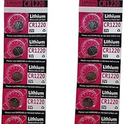 Flysmart CR1220 Button Cell Battery Ideal for Watches, Calculators, Remotes, and More | Compatible with CR1220, DL1220, ECR1220, BR1220, and L30 Button Batteries (Pack of 10)-95