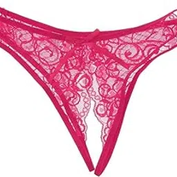 snappsy Womens Floral Lace Thong Underwear Crotchless Panties Lingerie Pink-picture-37