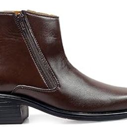 Men's 2 Inch Heel Height Increasing Formal Ankle Boots-image-61