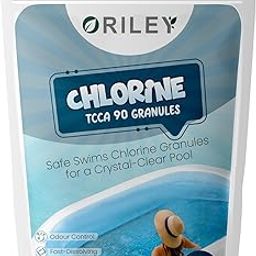 Oriley 900gm Chlorine Powder TCCA 90 Granules Swimming Pool Purifier Cleaner & Clear Disinfectant Purification Kills Bacteria Algae Cleaning for Bathrooms Water Pools Tanks & Ponds (Pack of 1)-15