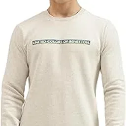 United Colors of Benetton Men's Cotton Blend Hooded Neck Sweatshirt-picture-3