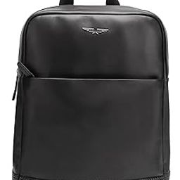 POLICE 20 Ltrs Vegan Leather (upto 15 inch) Black Laptop Backpack water resistant sustainable bags with water proof zippers-Unisex-12
