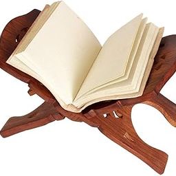 Ani Divine Sheesham Wooden Holy Book Stand Rehal for Pooja Reading Geeta Bible Quran Books (Brown 12 inch)-image-30