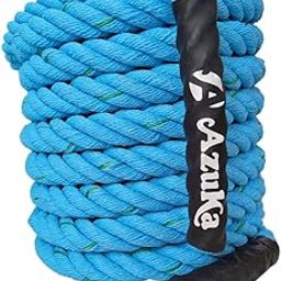 AZUKA® Polypropylene Battle Rope for Gym, Battle Rope for Home, Heavy Battle Rope, 1.5 Inches Diameter (30 FT, Ocean Blue)-image-26