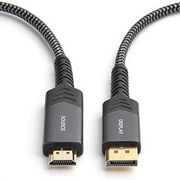 BlueRigger HDMI to DisplayPort Cable, 4K HDMI to DisplayPort HDMI in to DP Cable Connector Out for Xbox One/360/NS/PS4/PS5/Mac Mini, PC to Monitor (6 Feet/1.8 Meter)-1