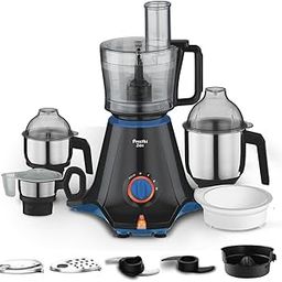 Preethi Zion Mixer Grinder for Kitchen - 4 Jars 750 Watt Mixie (3 Stainless steel Jars+1 Master Chef Plus Food processor Jar), Flexi lids, Vega W5 motor, Black (MG-227)-29
