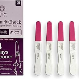 NORY EarlyCheck Pregnancy Test Kit – 5 pregnancy kit (4 Day Sooner) with urine container – Ultra-Sensitive Detection at 10 mIU/mL – Results in Under 1 Minute – Detects Pregnancy 4 Days Early-image-47