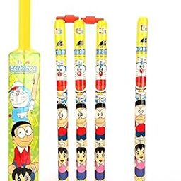 MUREN® Plastic Cricket Set for Kids 2 Years & Above- Four Wicket, Ball & bat Playing Set- Indoor & Outdoor Game for Girls & Boys (Doraemon)-image-41