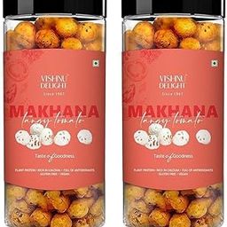 Vishnu Delight Tomato Treat Organic Roasted Makhana, (80g Each Pack of 2), Tangy Tomato Flavored - Perfect Snack for Those Who Love the Taste of Fresh Tomatoes-image-32