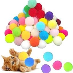 KUTKUT 40Pcs 3.8cm Cat Toys, Quiet Plush Balls for Kitten Training & Play, Fuzzy & Soft Lightweight-image-67