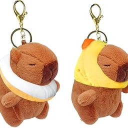2Pcs Plush Keychain, Soft Toy Keychain with Animal Design, Bread Inspired Accessory for Travel and Daily Use-46