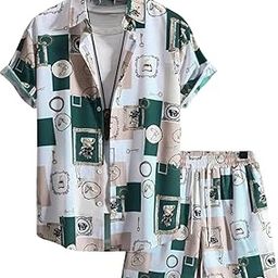 Men Rayon Co Ord Set for Mens | MenCordSet | Nightsuit for Man | T-Shirt and Shorts Set | PyjamaSet Teal-image-57