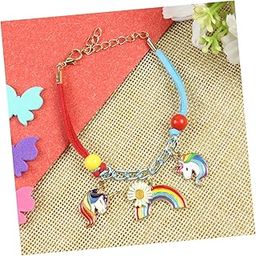 Asthetika Bracelet Rakhi for Kids Brother Bhai Bhaiya Unicorn Rainbow Adjustable Size Rakhi with Roli Chawal One Unit Boys Girls Multi Colour-image-42