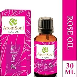 AromSoul 100% Narural & Pure Rose Essential Oil 30 ML (Gulab Oil) | Therapeutic & Aromatherapy Grade | For Face Skin & Hair Care | Relaxation; Boost; Massage; Face Glow-image-78