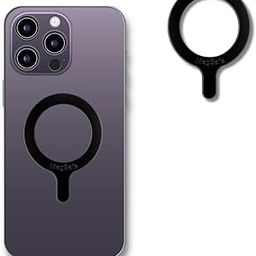 Crysendo Mag-Safe Ring for I-Phone & Sam-Sung Galaxy Smartphones | Strong Magnet Universal Mag-Safe Ring Sticker | Supports Mag-Safe Accessories, Mag-Safe Charging (Black)-image-54