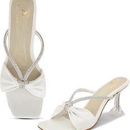 Women's Rhinestone Thong Sandals with Modern Clear Heel-picture-37