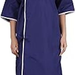 FABUNIFORMS Unisex Hospital, Medical Patient OT Gown, Appreal, Uniform, Dress (Front Open) Dark Blue, Standard Size-picture-15