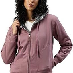 Winter Wear Jacket Inside Full Black & White Fur & Made by Rich Cotton Fabric with Hoodies for Womens-27