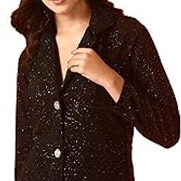 Women Jacket Style Full Sleeve Black Shrug-picture-44