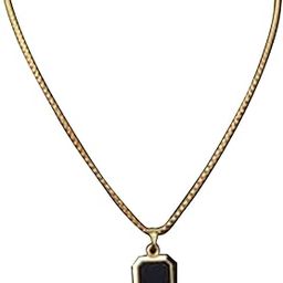 Stylish Gold Plated Square Pendant Chain | Pendant Necklace | Minimal Design | Lightweight Non Tarnish Jewellery-image-1