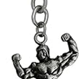 Human Biceps Charm Keychain Handmade Bodybuilder Keyring Grey Zinc Metal Sport Keychain For Men And Women-16