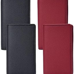 PU LEATHER Key Pouch Size 15 cm pack of 4 Key Pouch case Wallet Keychain Key pouch holder Men & Women Durable Bank Locker (Blk:Maroon)-picture-27