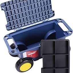 MYADDICTION Garden Cart Scooter and Seat Wear Resistant Portable Storage with Bench-image-78