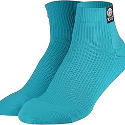 Graduated Compression Socks | Women & Men|Formal, Sports, Biking, Running & Fitness|Improved Blood Circulation, Pain Relief, Recovery|Ankle Length|Single Pair|Black- S/M (S/M, Turquoise)-31