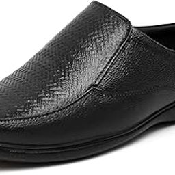 Men's Genuine Leather Back Open Loafers-image-8
