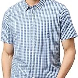 Mens | Half Sleeve Checkes | Printed | Slim Fit | 100% Cotton | Spread Collar | Shirts-image-37