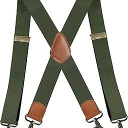 Suspenders for Men Heavy Duty Suspenders Adjustable Casual 3.5cm Wide Braces Green|Clothing Shoes & Accessories | Suspenders Braces|1 Suspenders-picture-23