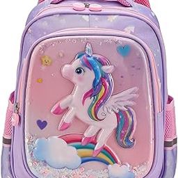 School Bag for Girls Age 3 to 6 Years Ideal for Preschool Nursery and Grade 1 to 3, High Desnity Nylon, Large Capacity Backpack Birthday Rakhi Gift for Kids-image-46