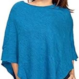 Woman's Cape Jacket Blue Free Size-picture-1