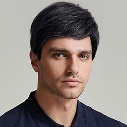 Pinaka Hair Wig for Men Full Head Wig For Boys Old Middle Age Mature Short Fathers Wig Natural Hairs (Black Color)-6