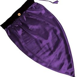 CURLY CHARMY Women Satin Hair Bonnet for Hair Care| Adjustable Sleeping Cap with Comfortable Velvet Band and Stylish Tying Option| Enhance Your Hair Care Routine with This Long Bonnet (Purple Sky)-image-11