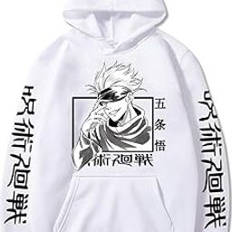 Jujutsu Kaizen Anime Hoodie Cotton Hooded Sweatshirt with Fleece for Winter Gojo Printed Hoodies for Womens and Mens-image-36