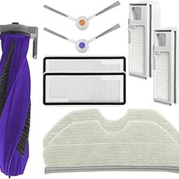 Reverbo Replenishment Kit, Compatible with Narwal Freo X Plus Robotic Vacuum Cleaner, Includes One Main Roller Brush, Two Spinning Side Brushes, Two Filters, Two Mops and Two Dust Bags-15