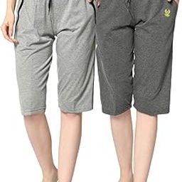 Cotton Blend Regular Fit Women Casual Style Capris(Pack of 2-MACK633474)-image-77