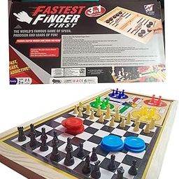 Aavya Collections Wooden Hockey Game for Adults & Kids - Space Adventure Theme | 3 in 1 Wooden Fastest Finger First Indoor Game with Ludo & Snakes Ladder | Sling Puck Board Hockey Toy Big Size-image-48