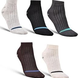 Casual Ankle Length Cotton Socks For Men's In (Pack of 5)-image-33
