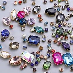 DIY Crafts 25 Pcs, Mixed, (Regular Small) Mixed Sew on Rhinestone Claw Crystal Rhinestones for DIY Craft, Jewelry Making,Clothing Accessory (Copper, Gol (25 Pcs, Mixed)-image-12